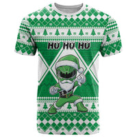 Personalized Power Green Ranger Santa Claus T Shirt Funny Christmas - Wonder Print Shop