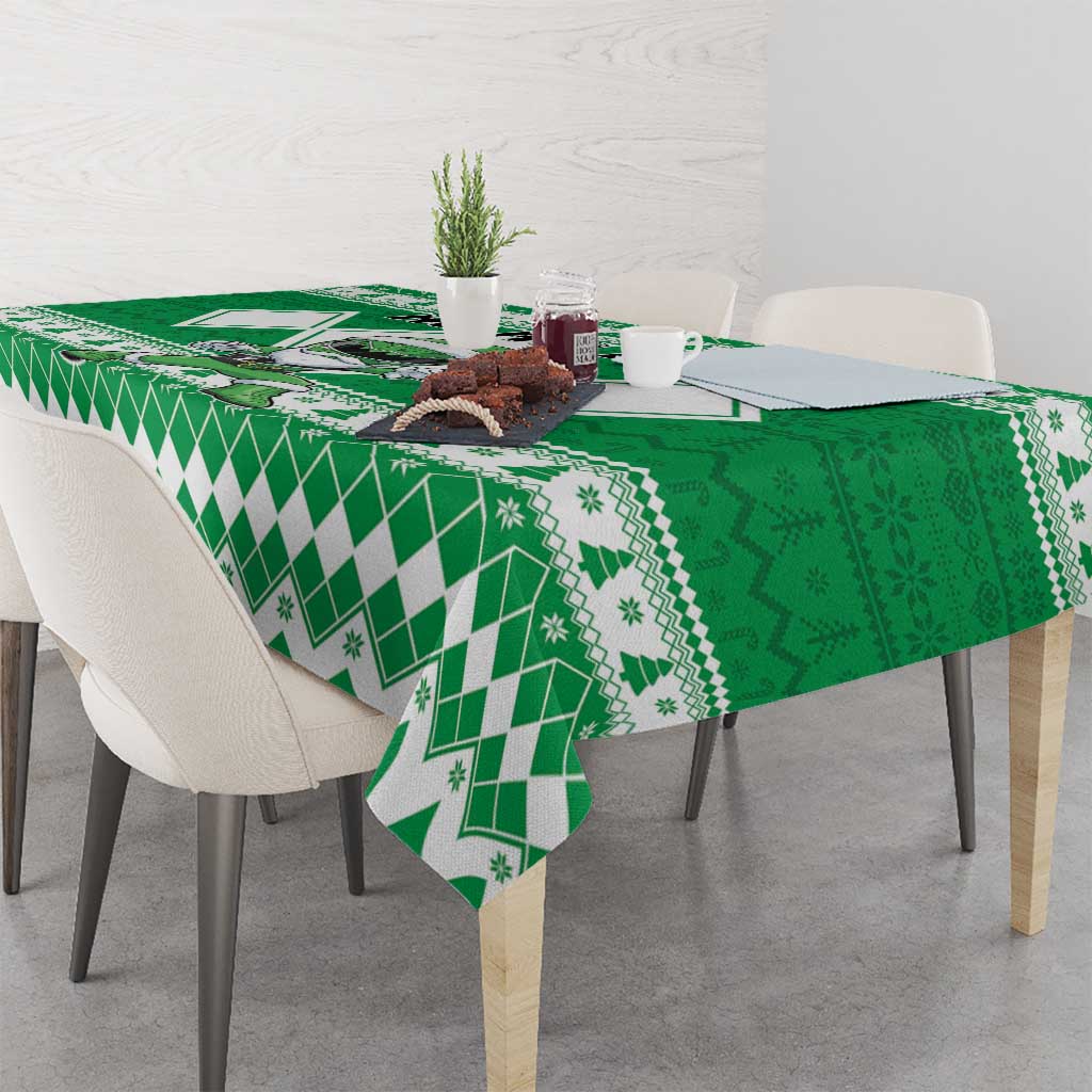 Power Green Ranger Santa Claus Tablecloth Funny Christmas - Wonder Print Shop