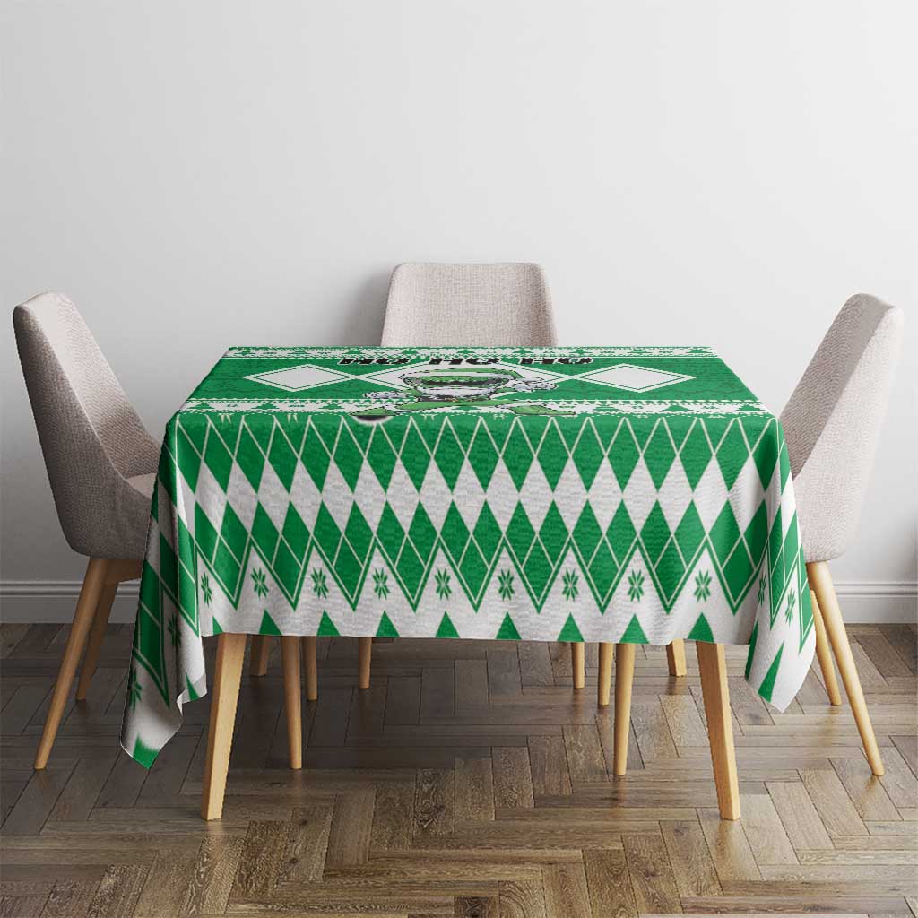 Power Green Ranger Santa Claus Tablecloth Funny Christmas - Wonder Print Shop