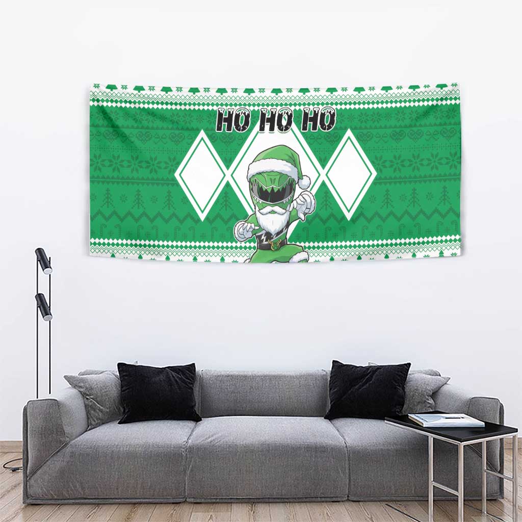 Power Green Ranger Santa Claus Tapestry Funny Christmas - Wonder Print Shop
