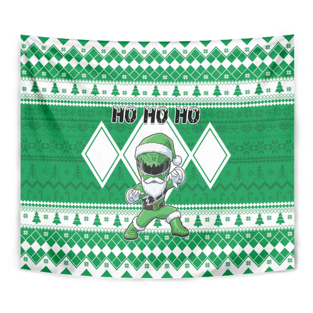 Power Green Ranger Santa Claus Tapestry Funny Christmas - Wonder Print Shop