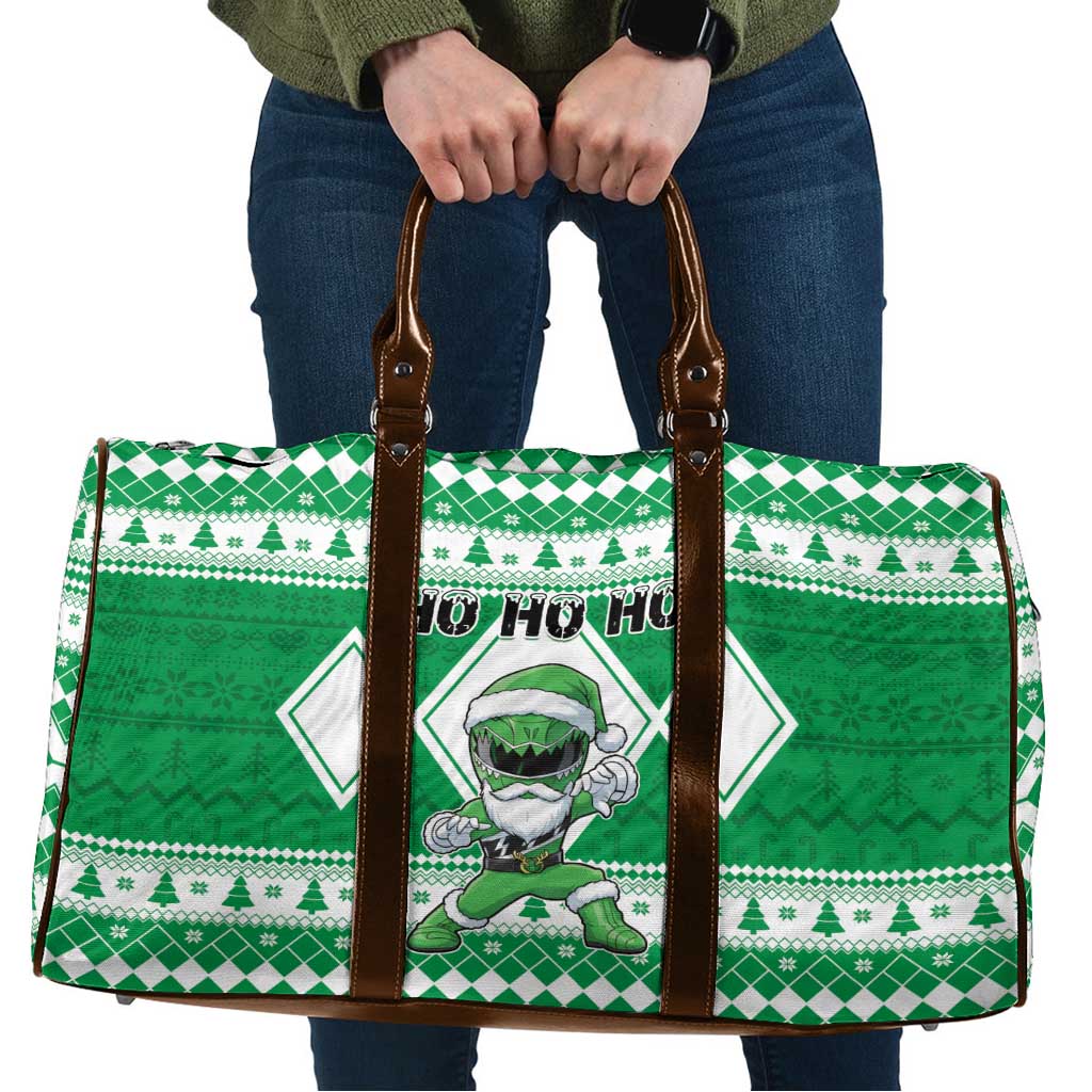 Power Green Ranger Santa Claus Travel Bag Funny Christmas - Wonder Print Shop