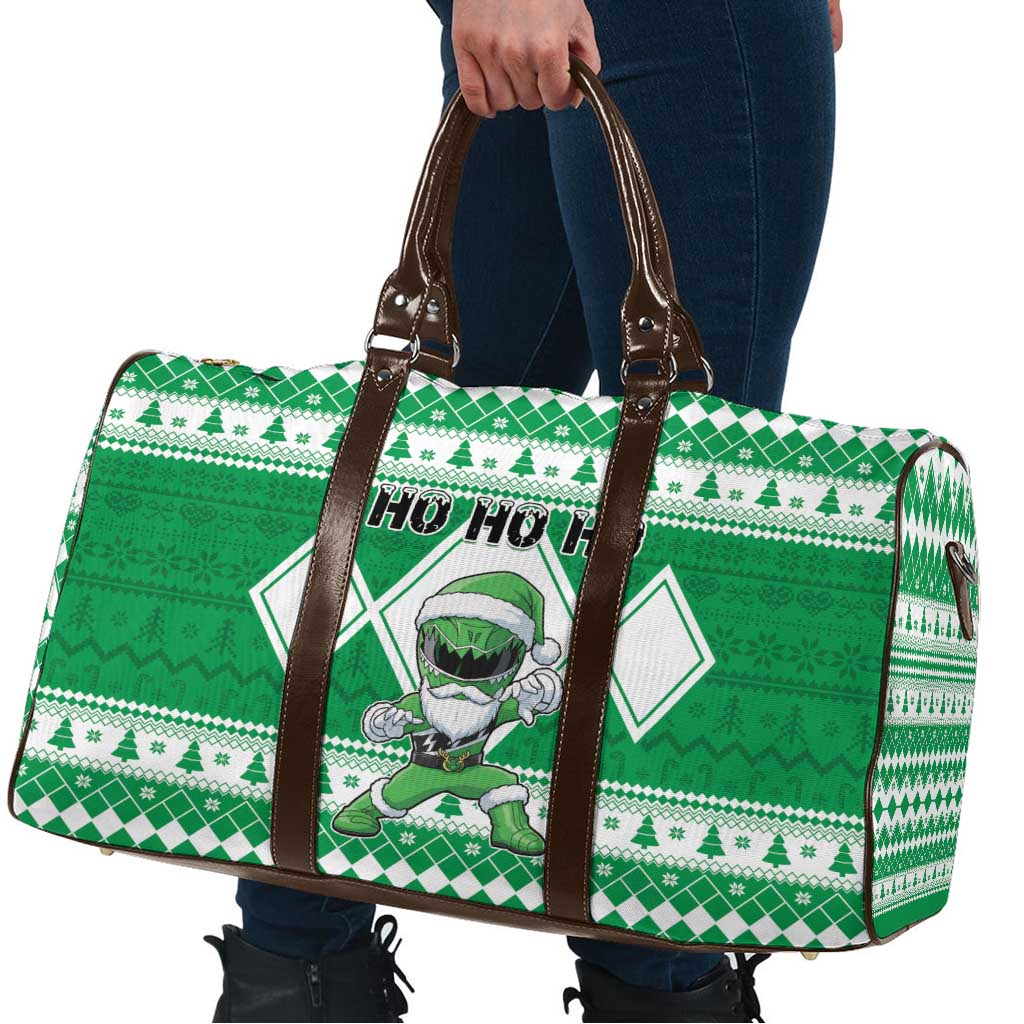 Power Green Ranger Santa Claus Travel Bag Funny Christmas - Wonder Print Shop