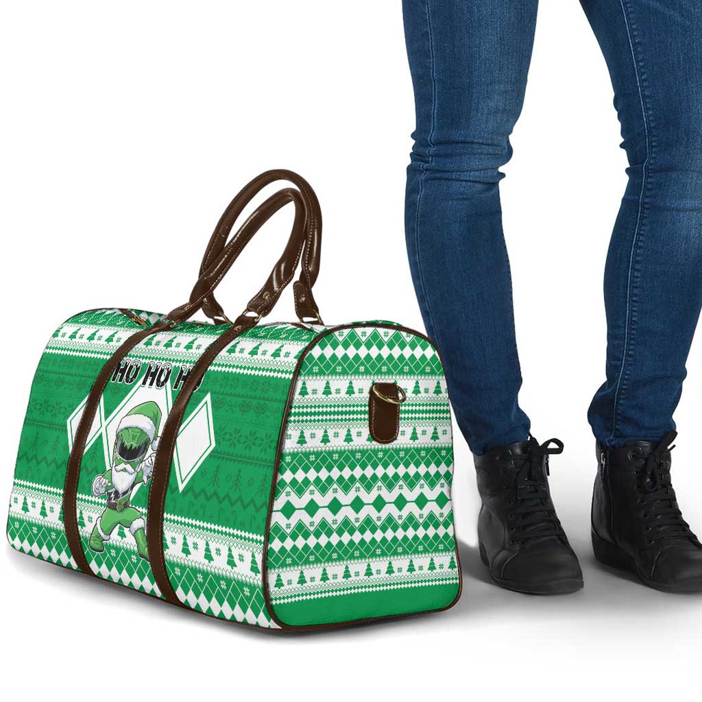 Power Green Ranger Santa Claus Travel Bag Funny Christmas - Wonder Print Shop