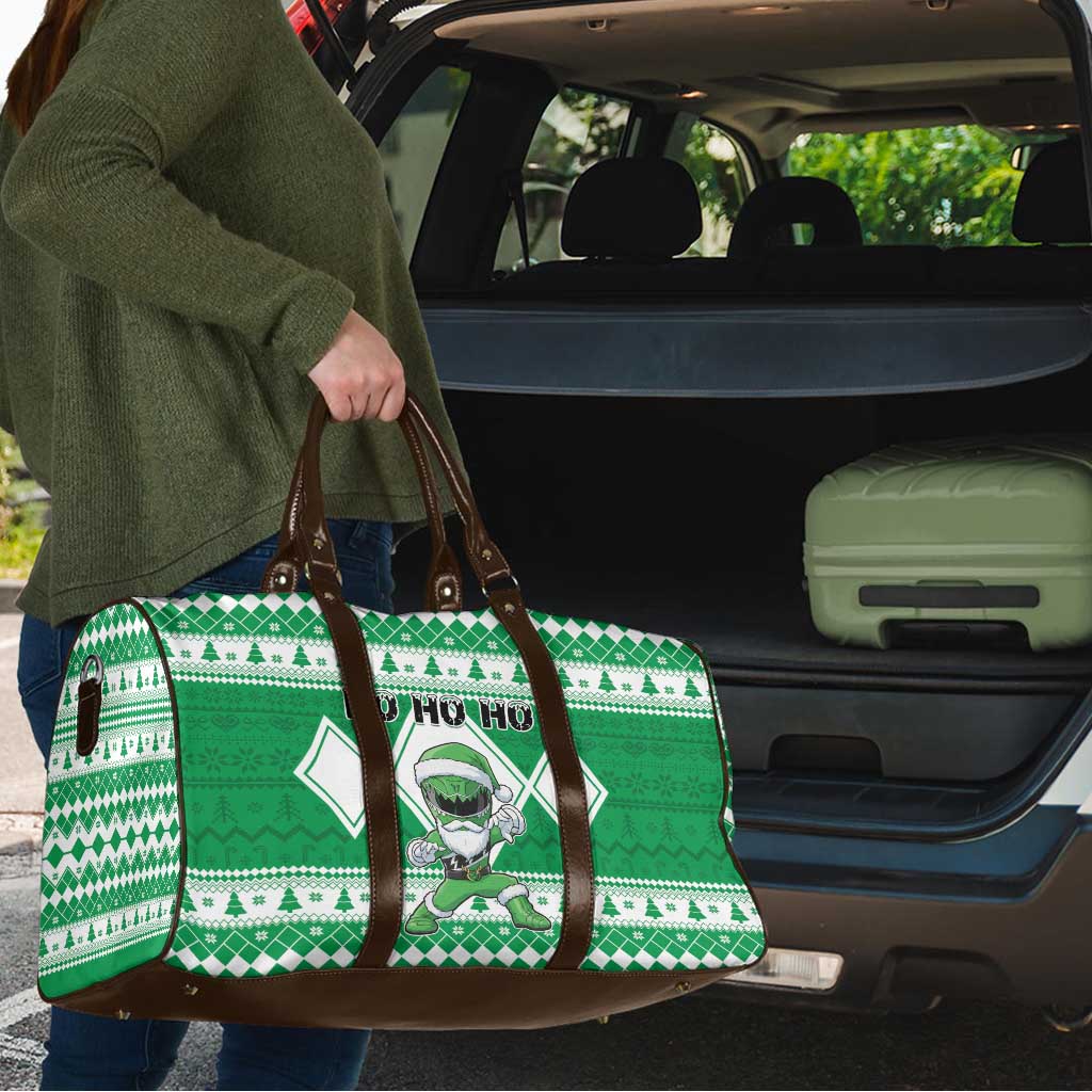 Power Green Ranger Santa Claus Travel Bag Funny Christmas - Wonder Print Shop