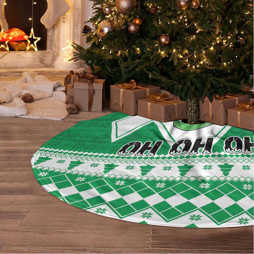 Power Green Ranger Santa Claus Tree Skirt Funny Christmas - Wonder Print Shop