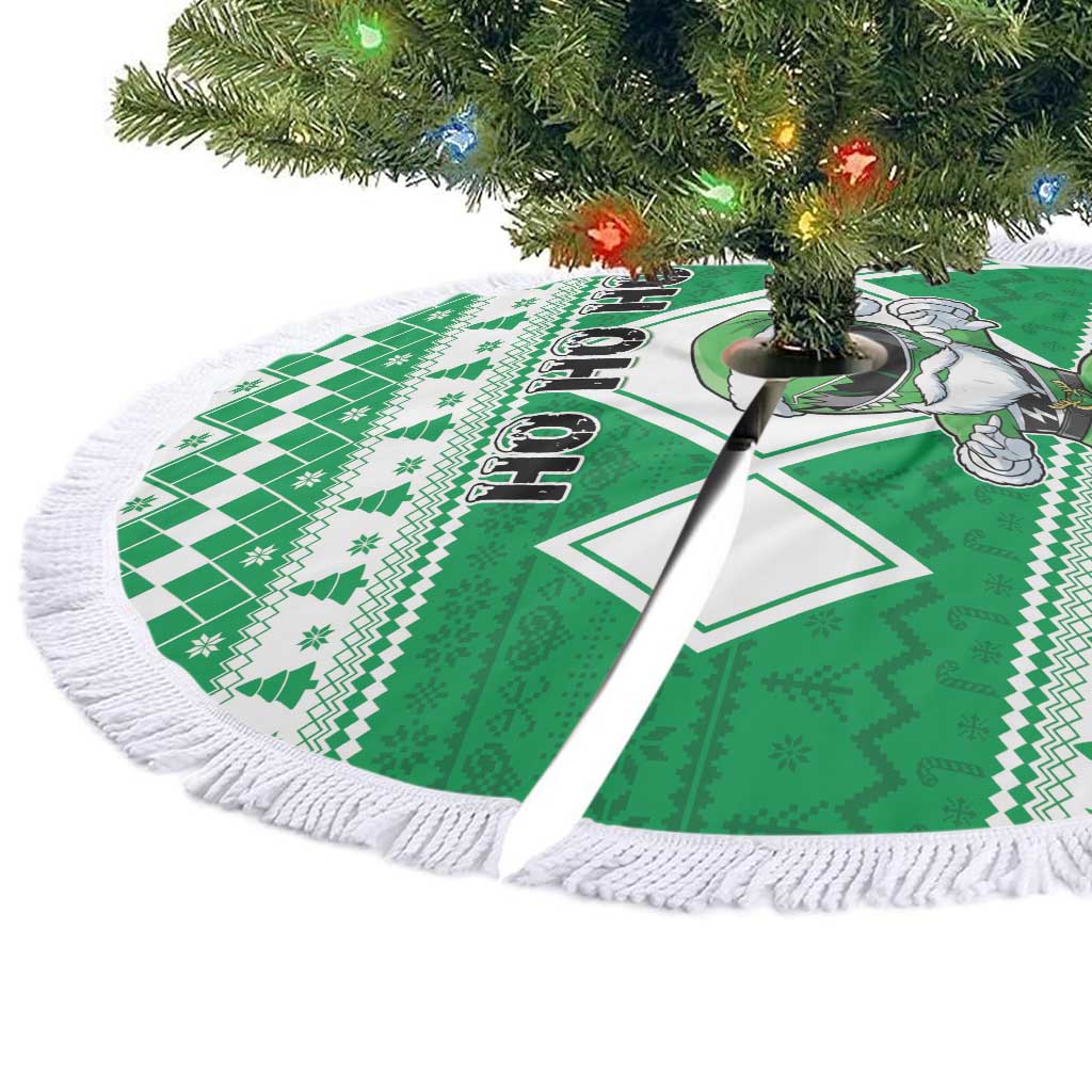 Power Green Ranger Santa Claus Tree Skirt Funny Christmas - Wonder Print Shop