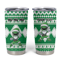 Personalized Power Green Ranger Santa Claus Tumbler Cup Funny Christmas - Wonder Print Shop