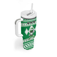 Personalized Power Green Ranger Santa Claus Tumbler With Handle Funny Christmas - Wonder Print Shop