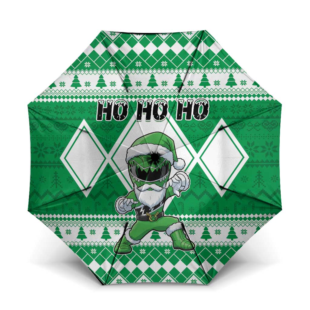 Power Green Ranger Santa Claus Umbrella Funny Christmas - Wonder Print Shop