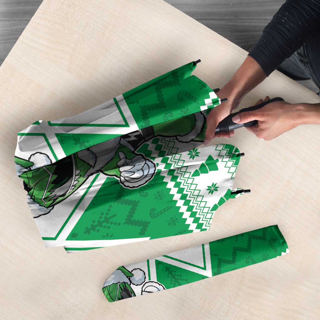 Power Green Ranger Santa Claus Umbrella Funny Christmas - Wonder Print Shop