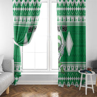 Power Green Ranger Santa Claus Window Curtain Funny Christmas - Wonder Print Shop