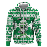 Personalized Power Green Ranger Santa Claus Zip Hoodie Funny Christmas - Wonder Print Shop