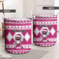 Power Pink Ranger Santa Claus Laundry Basket Funny Christmas - Wonder Print Shop
