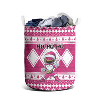 Power Pink Ranger Santa Claus Laundry Basket Funny Christmas - Wonder Print Shop