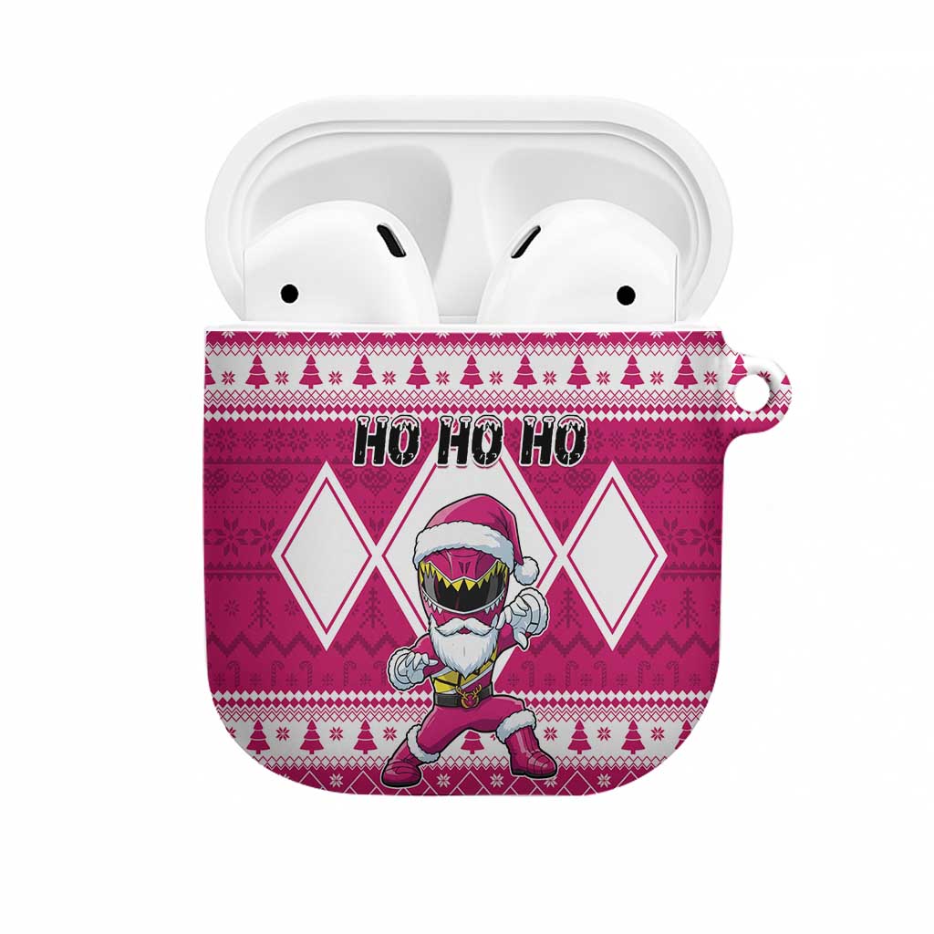 Power Pink Ranger Santa Claus AirPods Case Funny Christmas - Wonder Print Shop