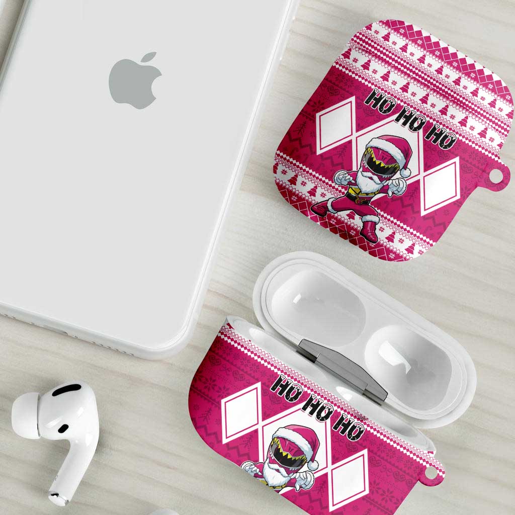 Power Pink Ranger Santa Claus AirPods Case Funny Christmas - Wonder Print Shop