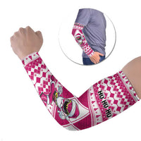 Personalized Power Pink Ranger Santa Claus Arm Sleeves Funny Christmas - Wonder Print Shop