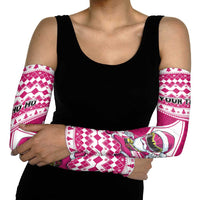 Personalized Power Pink Ranger Santa Claus Arm Sleeves Funny Christmas - Wonder Print Shop