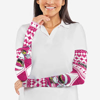 Personalized Power Pink Ranger Santa Claus Arm Sleeves Funny Christmas - Wonder Print Shop