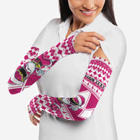 Personalized Power Pink Ranger Santa Claus Arm Sleeves Funny Christmas - Wonder Print Shop