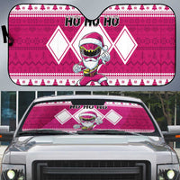Power Pink Ranger Santa Claus Auto Sun Shade Funny Christmas - Wonder Print Shop