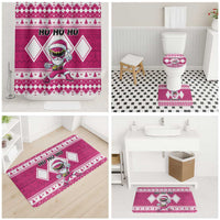 Power Pink Ranger Santa Claus Bathroom Set Funny Christmas - Wonder Print Shop