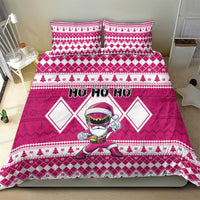 Power Pink Ranger Santa Claus Bedding Set Funny Christmas - Wonder Print Shop