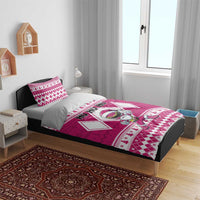Power Pink Ranger Santa Claus Bedding Set Funny Christmas - Wonder Print Shop