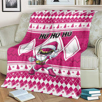 Power Pink Ranger Santa Claus Blanket Funny Christmas - Wonder Print Shop