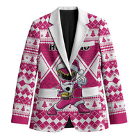 Personalized Power Pink Ranger Santa Claus Blazer Funny Christmas - Wonder Print Shop