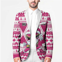 Personalized Power Pink Ranger Santa Claus Blazer Funny Christmas - Wonder Print Shop