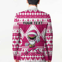 Personalized Power Pink Ranger Santa Claus Blazer Funny Christmas - Wonder Print Shop