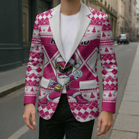 Personalized Power Pink Ranger Santa Claus Blazer Funny Christmas - Wonder Print Shop