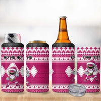Personalized Power Pink Ranger Santa Claus 4 in 1 Can Cooler Tumbler Funny Christmas - Wonder Print Shop