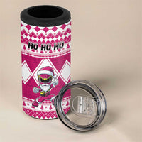 Personalized Power Pink Ranger Santa Claus 4 in 1 Can Cooler Tumbler Funny Christmas - Wonder Print Shop