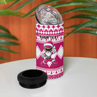 Personalized Power Pink Ranger Santa Claus 4 in 1 Can Cooler Tumbler Funny Christmas - Wonder Print Shop