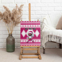 Power Pink Ranger Santa Claus Canvas Wall Art Funny Christmas - Wonder Print Shop