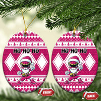 Power Pink Ranger Santa Claus Ceramic Ornament Funny Christmas - Wonder Print Shop