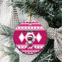 Power Pink Ranger Santa Claus Ceramic Ornament Funny Christmas - Wonder Print Shop