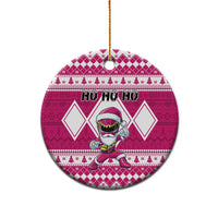 Power Pink Ranger Santa Claus Ceramic Ornament Funny Christmas - Wonder Print Shop
