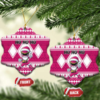 Power Pink Ranger Santa Claus Ceramic Ornament Funny Christmas - Wonder Print Shop