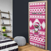 Personalized Power Pink Ranger Santa Claus Door Cover Funny Christmas - Wonder Print Shop