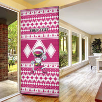 Personalized Power Pink Ranger Santa Claus Door Cover Funny Christmas - Wonder Print Shop