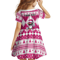 Personalized Power Pink Ranger Santa Claus Family Matching Mermaid Dress and Hawaiian Shirt Funny Christmas - Wonder Print Shop