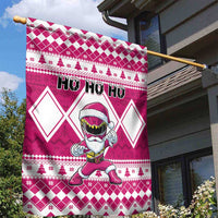 Power Pink Ranger Santa Claus Garden Flag Funny Christmas - Wonder Print Shop