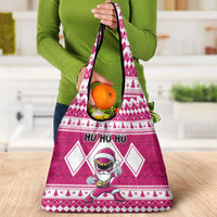 Power Pink Ranger Santa Claus Grocery Bag Funny Christmas - Wonder Print Shop