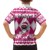 Personalized Power Pink Ranger Santa Claus Hawaiian Shirt Funny Christmas - Wonder Print Shop
