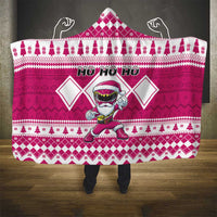 Power Pink Ranger Santa Claus Hooded Blanket Funny Christmas - Wonder Print Shop
