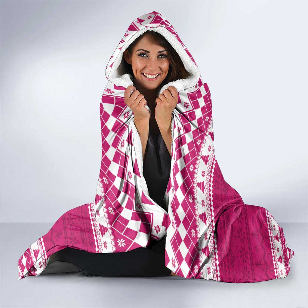 Power Pink Ranger Santa Claus Hooded Blanket Funny Christmas - Wonder Print Shop
